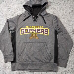 Minnesota Golden Gophers Sweatshirt Mens S Gray Hoodie University Hockey